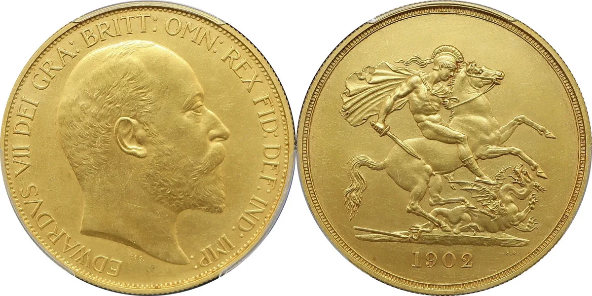 Five Pounds 1902 Edward VII PR 62 Matte