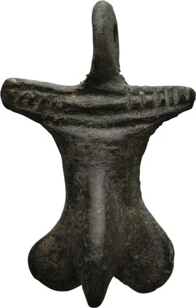 Roman Bronze Phallic Amulet