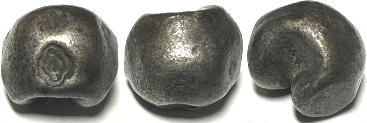 1782-1809 THAILAND 1 Baht, RAMA I (1782-1809), Unalom, Pot Duang Bullet Coin, silver, VF+