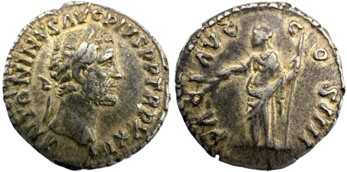 Antoninus Pius Denarius- Iridescence