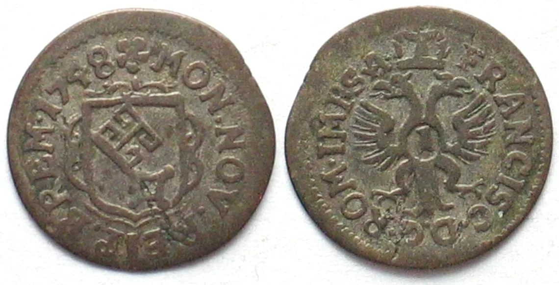 1748 Germany BREMEN Groten 1745 silver VF