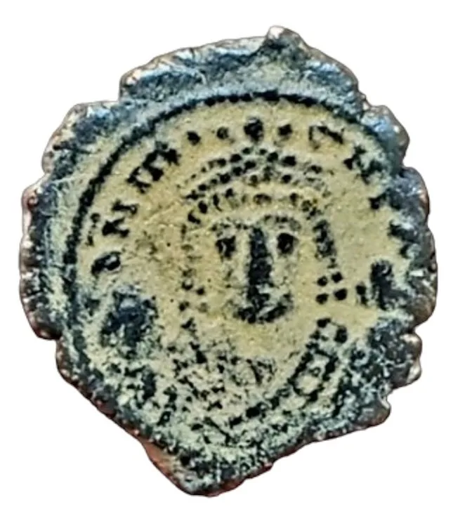 Maurice Tiberius. 582-602 AD. AE, 16mm 2.46gm. Decanummium Antioch Very Fine