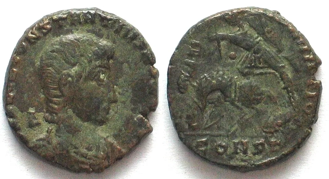 CONSTANTIUS GALLUS (351-354 AD). AE Maiorina, as caesar, FEL TEMP REPARATIO, XF! EF