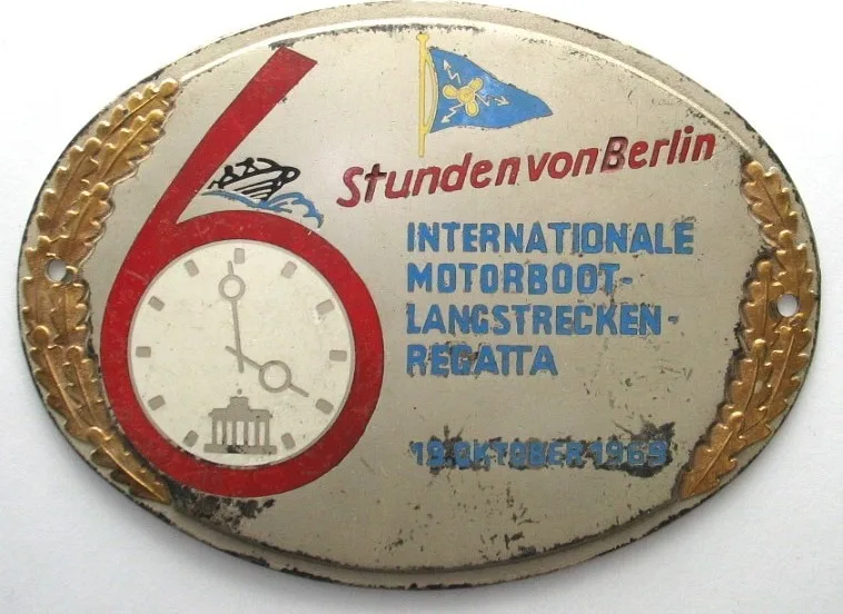 1969 6 STUNDEN VON BERLIN - INTERNAT. MOTORBOOT-LANGSTRECKEN-REGATTA 114x82mm VF-EF