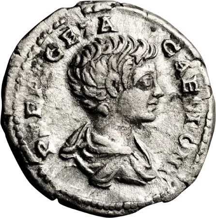 Geta as Caesar. Denarius
