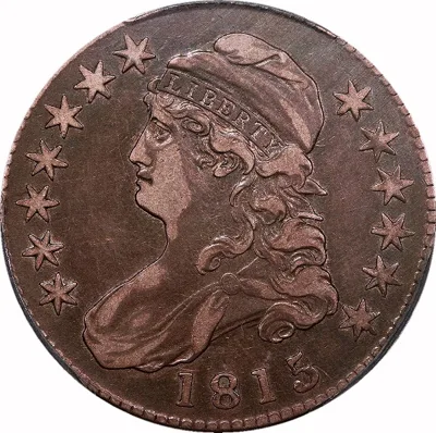 Capped Bust 50¢, 1815/2, 50¢, VF35 , PCGS