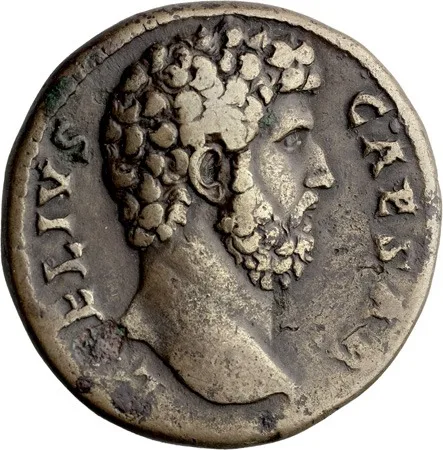 Aelius as Caesar. Sestertius