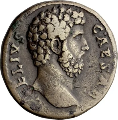 Aelius as Caesar. Sestertius