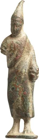 East Greek Iberian Bronze Hooded Figure