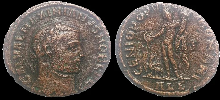 GALERIUS CAESAR 294 AD. AE 25mm, 10.1g. large follis. Alexandria