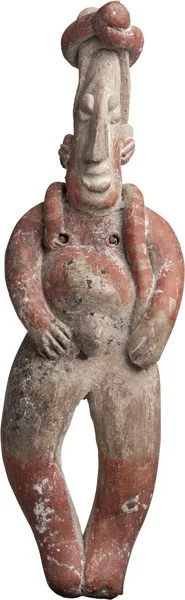 Pre-Columbian Colima Terracotta Figurine with Snake