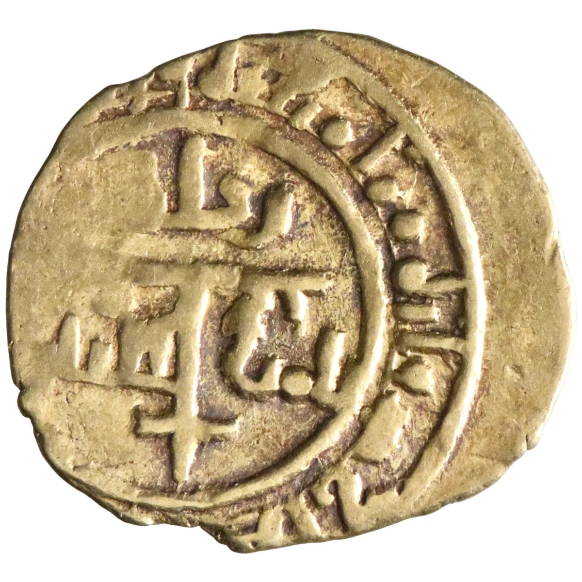 Sicily: Roger II (1105-1154), gold tari (0.79g), Siqiliya (Sicily), 1105-1154 CE. Ornamental floral design. Arabic legends / First half of kalima.