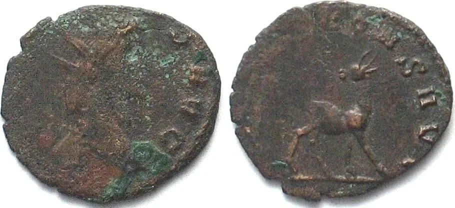 253-268 GALLIENUS 253-268 AE Antoninianus, DIANAE CONS AVG, VF