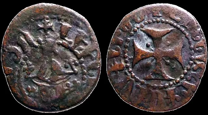 Cilician Armenia, Levon IV 1320-1342 AD.  AE 15.4mm 1.29gm Pogh, Scarce
