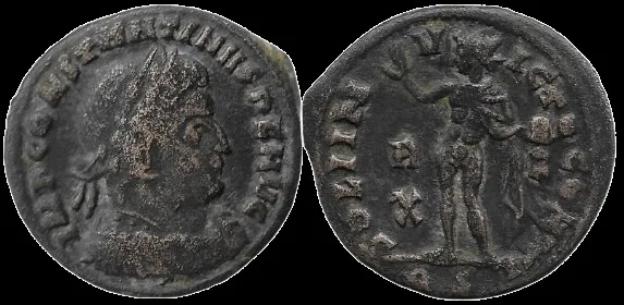 Constantine I 314-315 AD, AE 20mm 3.06gm Follis Rome, reduced Follis. aVF, R-C3