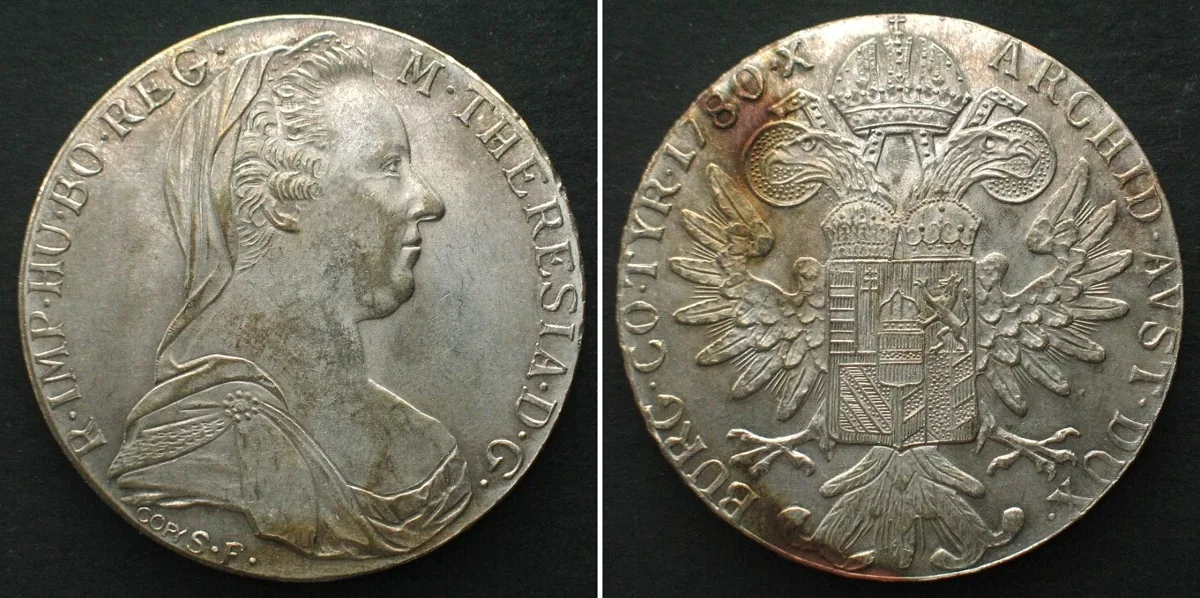 1780 AUSTRIA Maria Theresa Thaler 1780 (restrike) - COPY left - Hafner73.2 UNC-