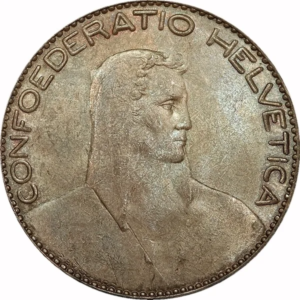 Switzerland, 1922, B, 5 Francs, UNC