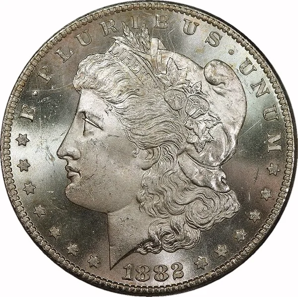Morgan Dollar, 1882-CC, $1, MS65 , PCGS