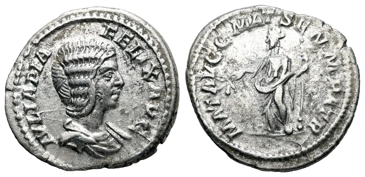 Roman Empire Silver: Syrian Empress Julia Domna 193- 217 AD