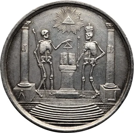 France, Freemasons/Skeletons, ND, Medal, UNC