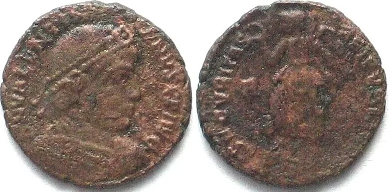 367-375 VALENTINIAN I (364-375 AD). AE Nummus, 367-375, Siscia mint VF