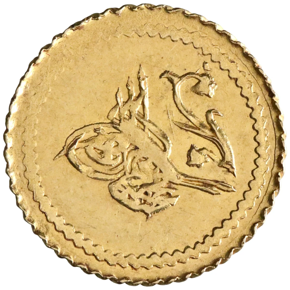Ottoman: Mahmud II (1808-1839), gold 1/4 zeri mahbub (0.79g), Qustantiniya (Constantinople) mint, AH 1223 (1808 CE), regnal year 8.