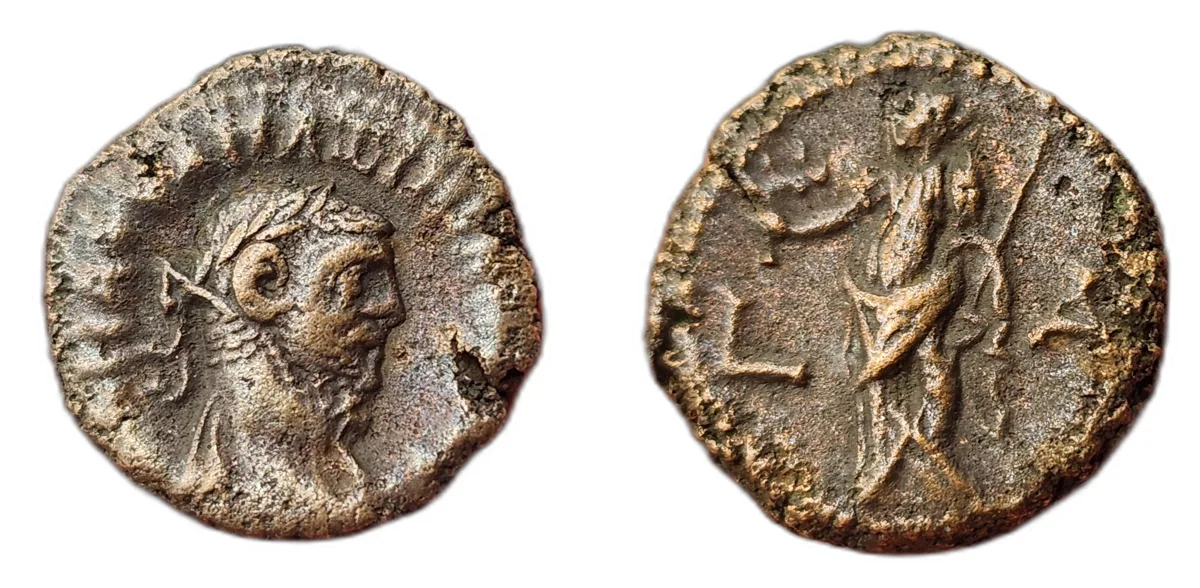 Potin Tetradrachm - Maximian - Alexandria - Eirene Reverse
