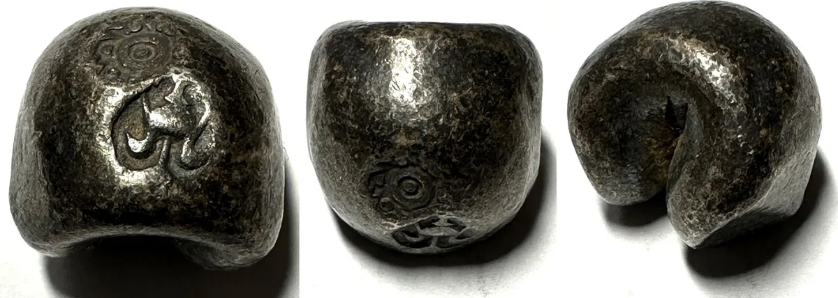 1851-1868 THAILAND 1 Baht, RAMA IV (1851-1868), Mongkut, Pot Duang Bullet Coin, silver VF+