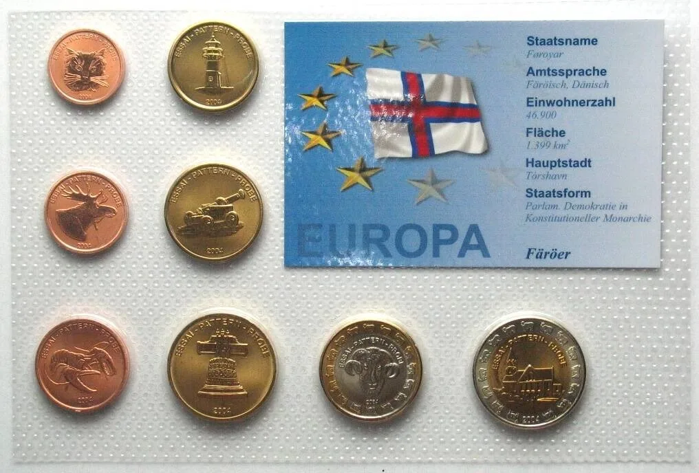 2004 FAROE ISLANDS Euro Pattern set 2004 ESSAI - PATTERN - PROBE BU