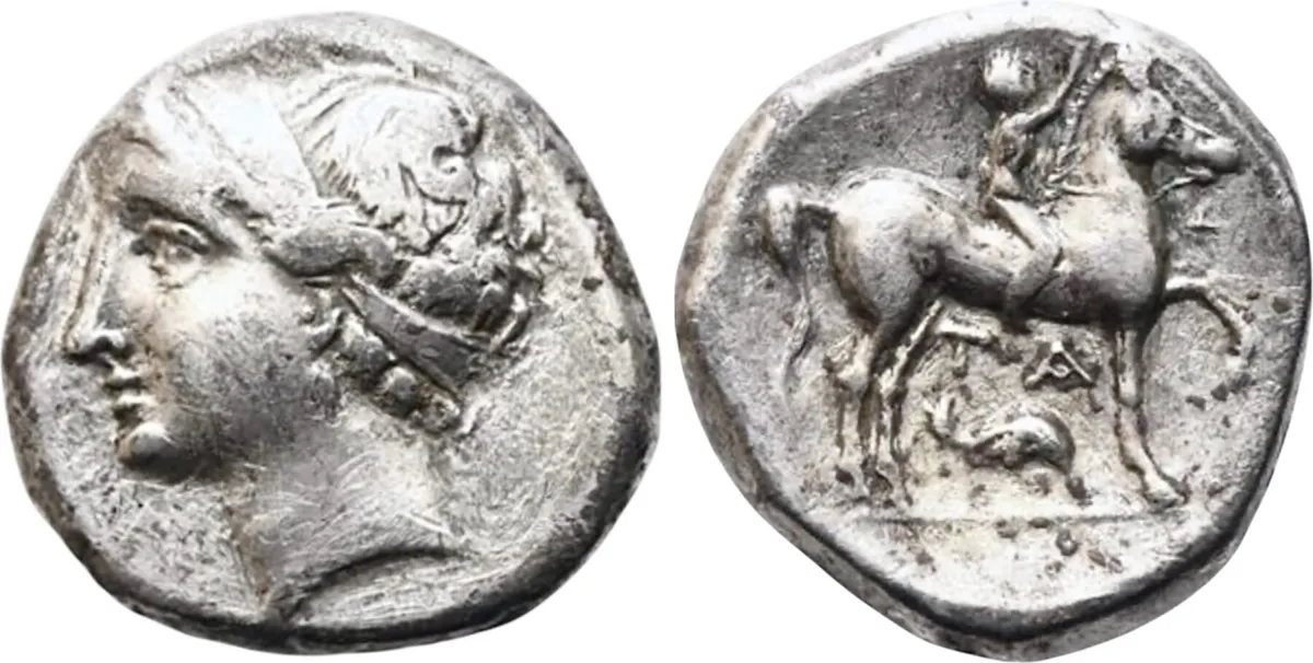 The Greek. Calabria. Tarentum, AR Nomos (6.90gr). Campano-Tarantine series