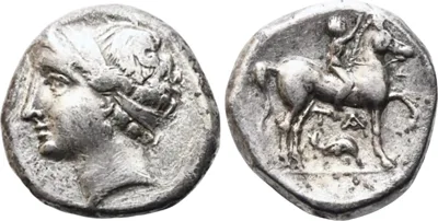 The Greek. Calabria. Tarentum, AR Nomos (6.90gr). Campano-Tarantine series