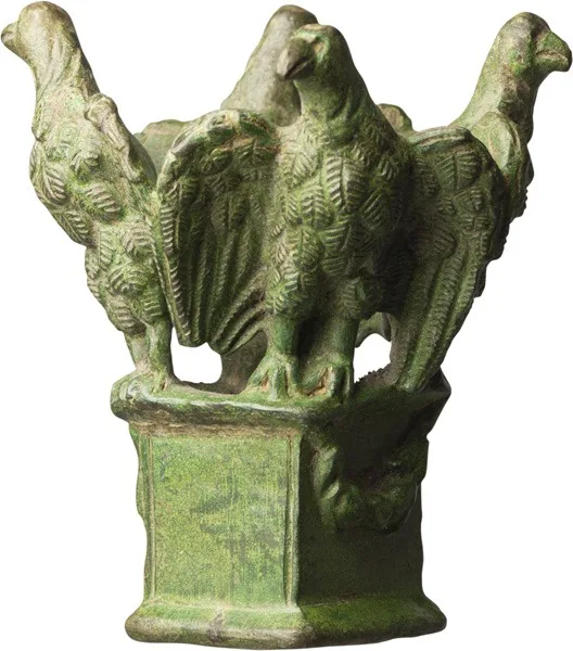 Roman Bronze Lamp Stand with Eagles