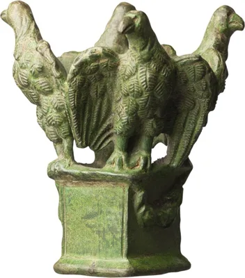 Roman Bronze Lamp Stand with Eagles