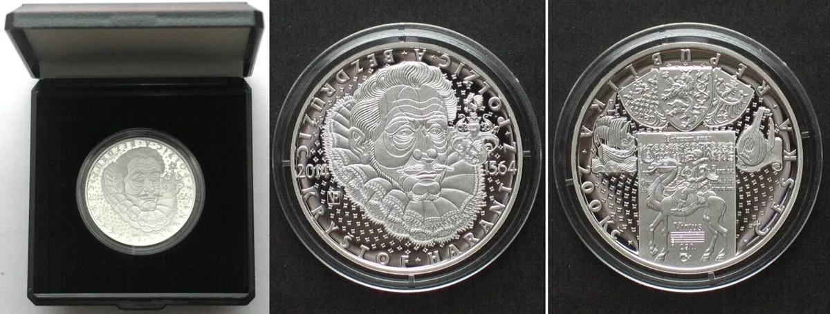Kronen 2014 CZECH REPUBLIC. 200 Korun 2014, Krystof Harant, silver Proof