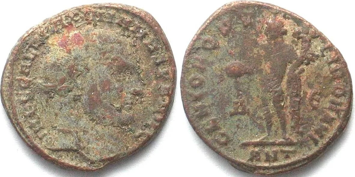 286-310 MAXIMIANUS I Herculius (286-310 AD). AE Follis, ANT, Antioch mint, GENIO POPVLI VF