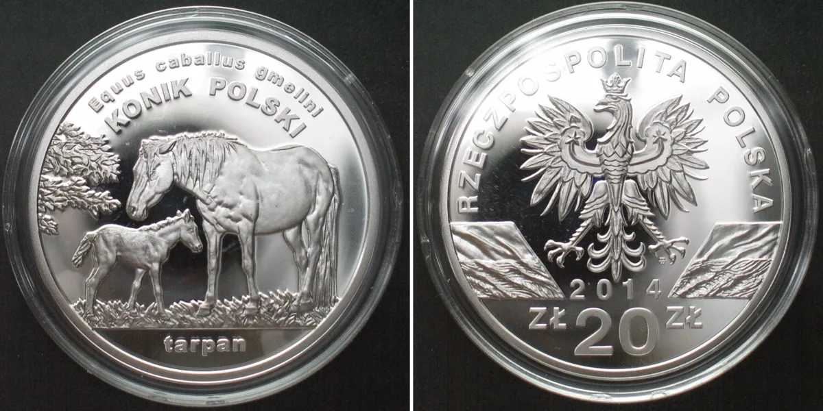 2014 POLAND 20 Zlotych 2014, Tarpan, silver Proof