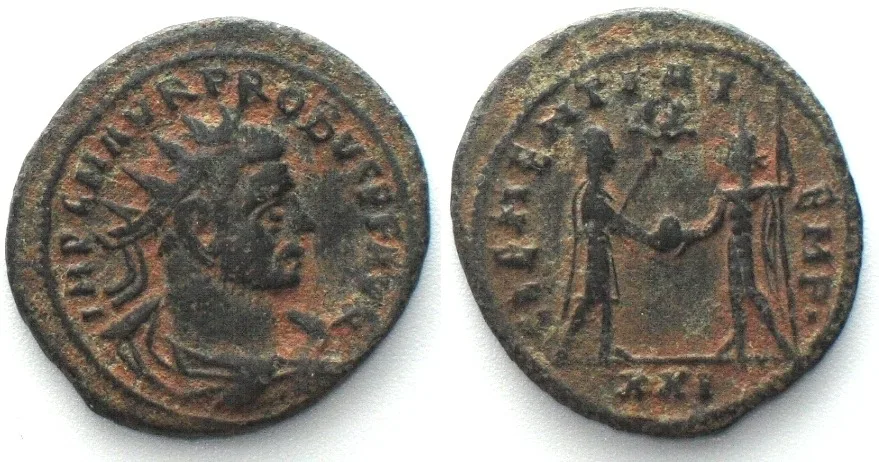 276-282 PROBUS (276-282 AD). AE Antoninianus, Antioch mint, CLEMENTIA TEMP, XXI, aXF EF-
