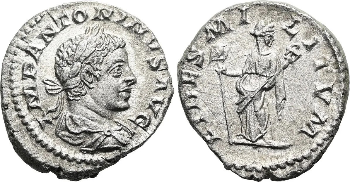 Elagabalus AD 218-222. Rome Denarius AR 19 mm., 2,52 g.
