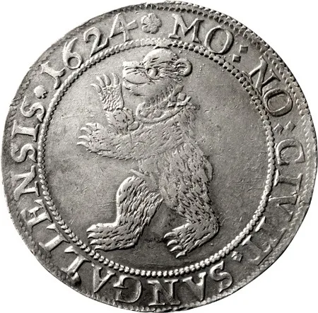 Swiss Cantons, Canton and City of St. Gallen, 1624, Lausanne, Taler