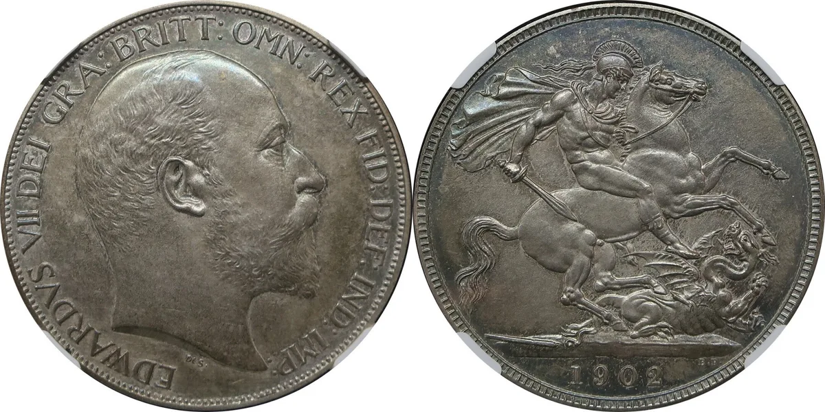 Crown 1902 Edward VII PF 64 Matte