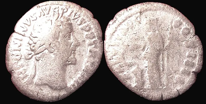 ANTONINUS PIUS 138-161 AD (Struck 159-160 AD) AR 18mm, 2.2gm Denarius. Rome