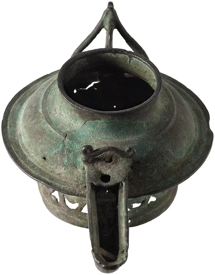 Byzantine Bronze Hanging Oil Lamp