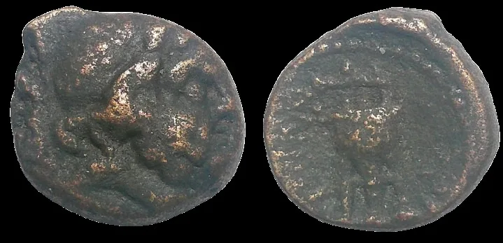 Seleukid Kings. Antiochos II Theos 261-246 BC. AE 15.1mm 4.57gm Apollo / Tripod