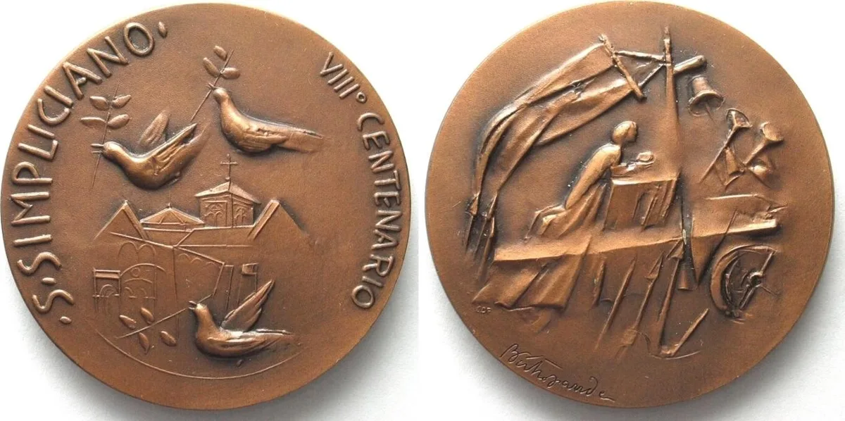 1976 ITALY Milan 800TH ANN. BATTLE OF LEGNANO 1976 Bronze medal 50mm UNC