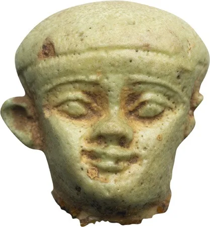 Egyptian Faience Head of Ptah