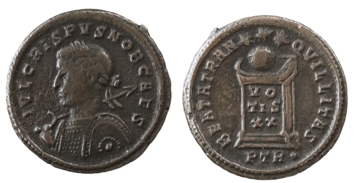 Crispus, as Caesar, BI Nummus. Treveri, AD 322.