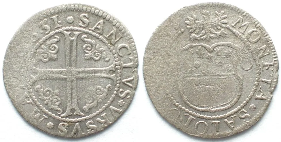1631 Swiss Cantons SOLOTHURN Batzen 1631 billon AU!