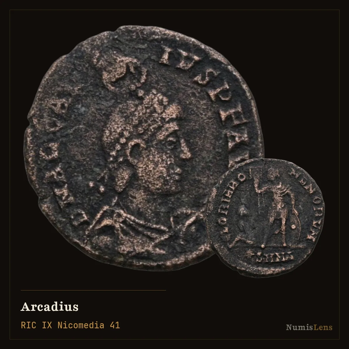 Arcadius — Maiorina, GLORIA ROMANORVM, Nicomedia