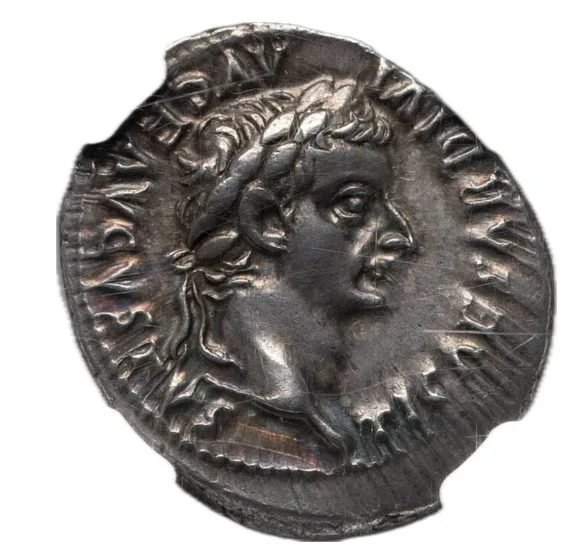 Tribute Penny. Tiberius. Lugdunum. NGC Choice XF 4/5 - 5/5.