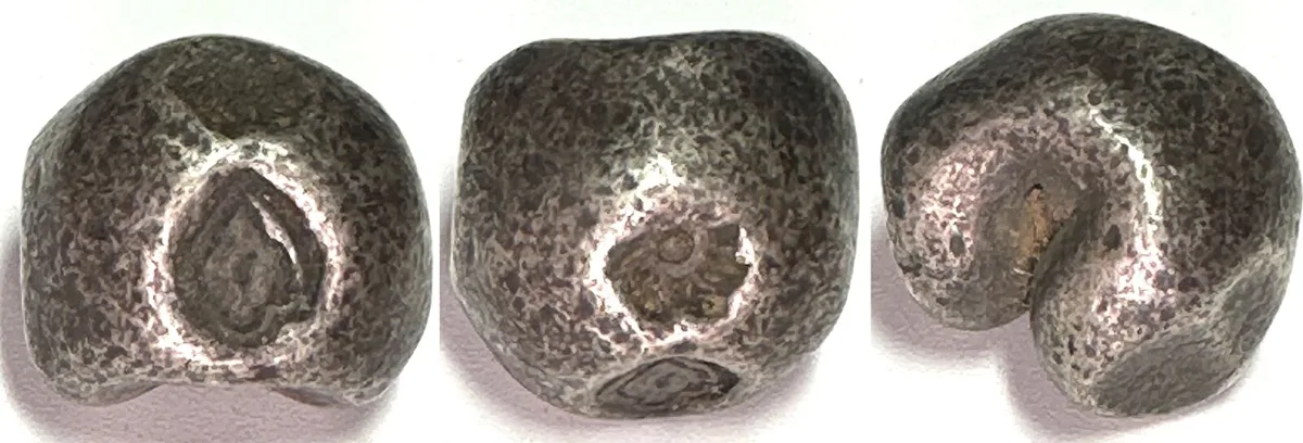 1401-1700 THAILAND. Ayutthaya, 1 Baht 15th-17th cent., Bua, Pot Duang Bullet Coin, silver VF